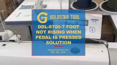 Tutorial - Juki DDL-8700-7 Foot Not rising When Pedal is Pressed 